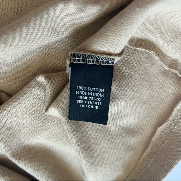 WXYZ Short Sleeve Tan Tee Shirt Cotton Boxy Utility Men's Extra Large XL NWT - Picture 8 of 9